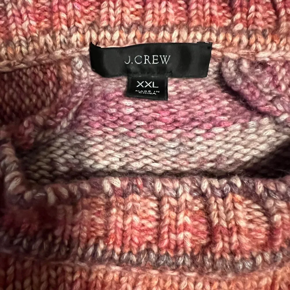 J. Crew Women's Space Dyed Pink Sweater
